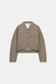 Zw Collection Cropped Wool Jacket at Zara